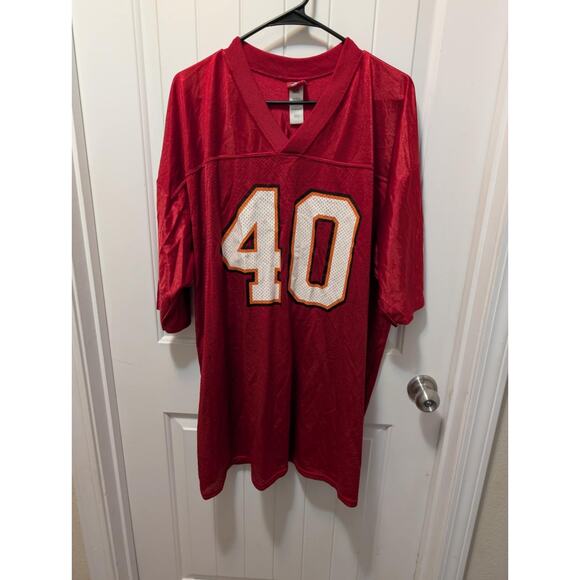 NFL Tampa Bay Buccaneers Men's Size 2XL # 40 Mike Alstott Red Football Jersey - Picture 7 of 9